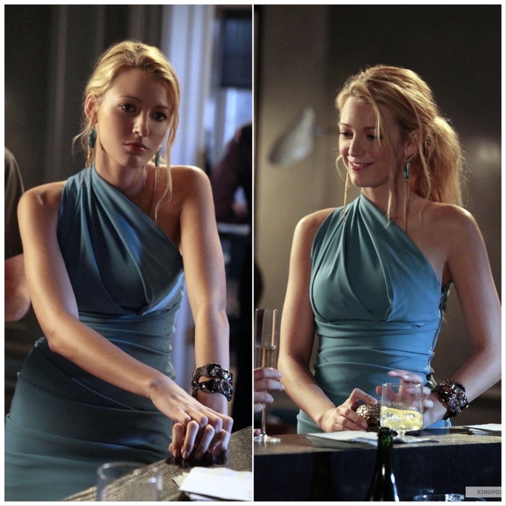 ASO SERENA VAN DER WOODSEN  BLUE DRESS Small - Picture 2 of 9